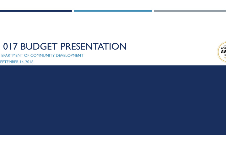 017 budget presentation