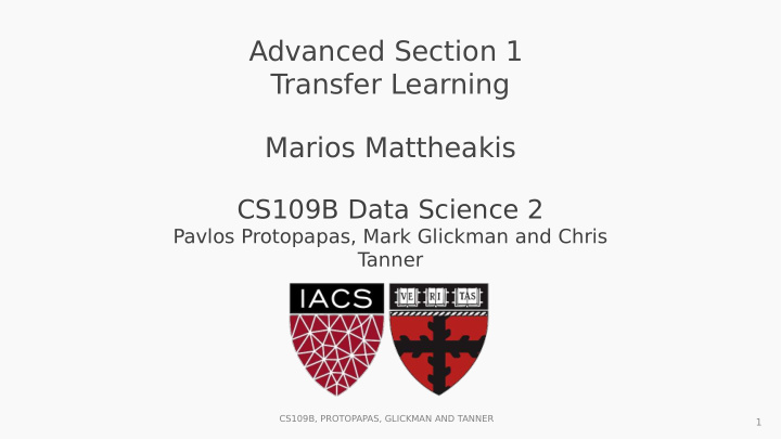 advanced section 1 transfer learning marios mattheakis