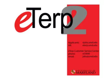 Agenda  Background about eTerp  Status of the eTerp2 project and Go Live  update  Project