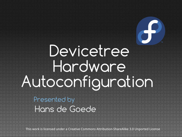 devicetree hardware autoconfiguration