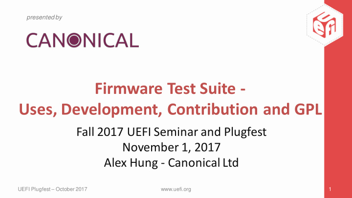 firmware test suite uses development contribution and gpl