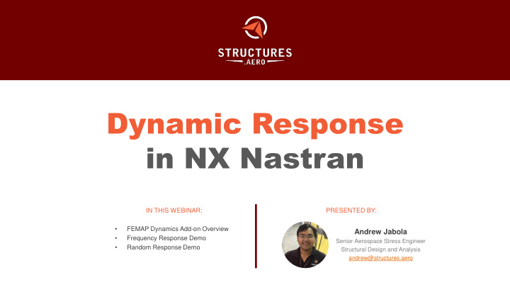 dynamic response in nx nastran
