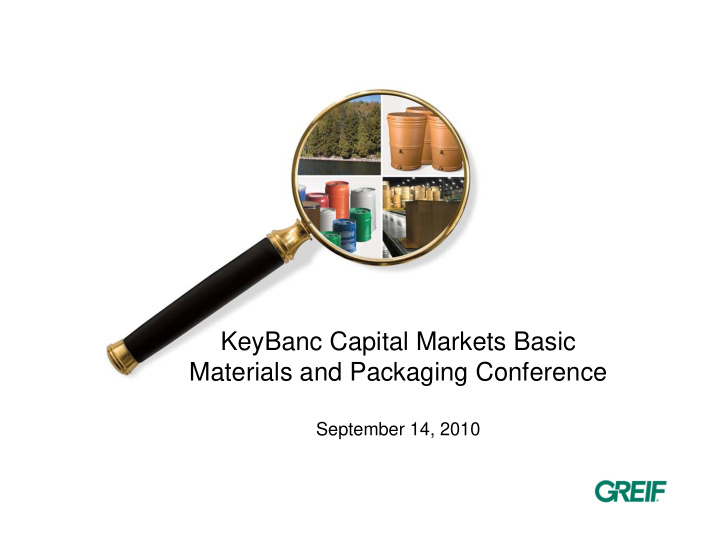 keybanc capital markets basic materials and packaging