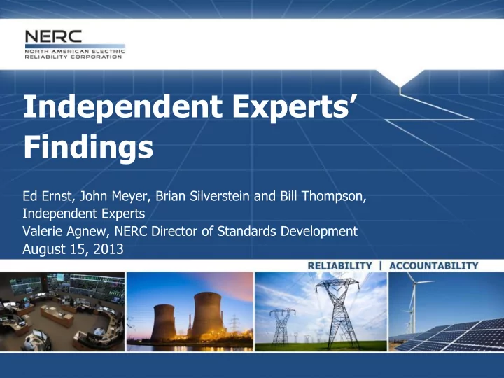 independent experts findings