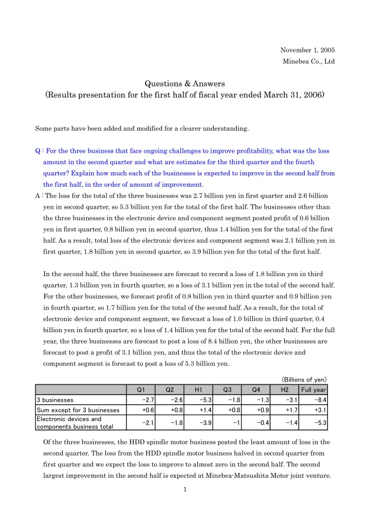 ques questions tions answers swers res results presen