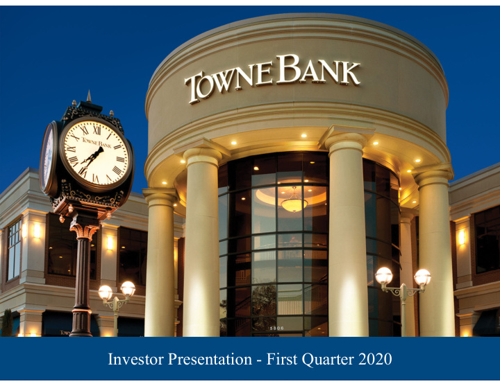 investor presentation first quarter 2020