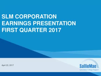 FIRST QUARTER 2017  April 20, 2017 | 2  Forward-Looking Statements and Disclaimer  Cautionary Note