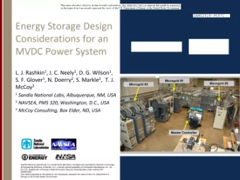 MVDC  Power  System  L. J. Rashkinl,  J.  C.  Neely&quot;,  D.  G.  Wilson',  S.  F.  Glover',  N.