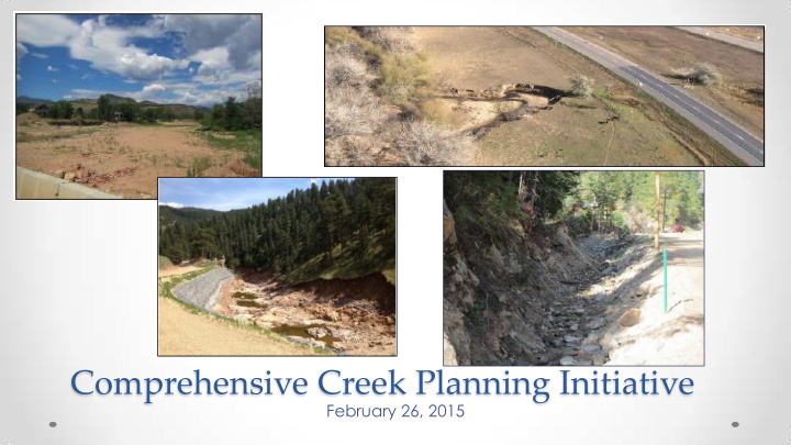 comprehensive creek planning initiative