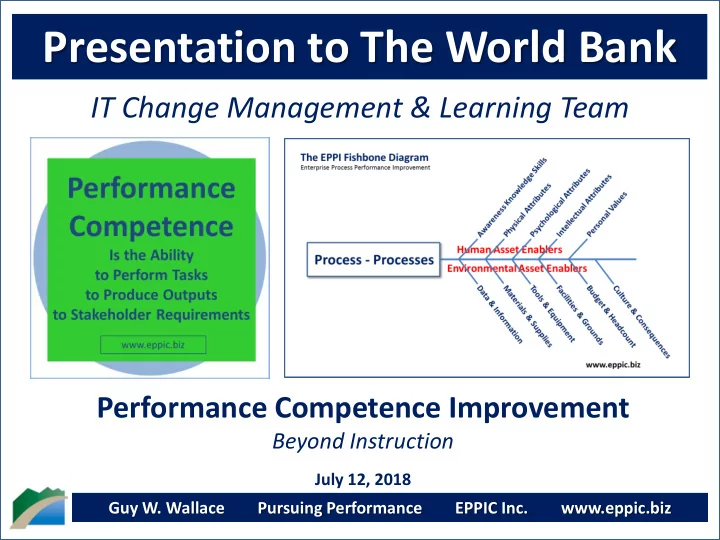 presentation to the world bank