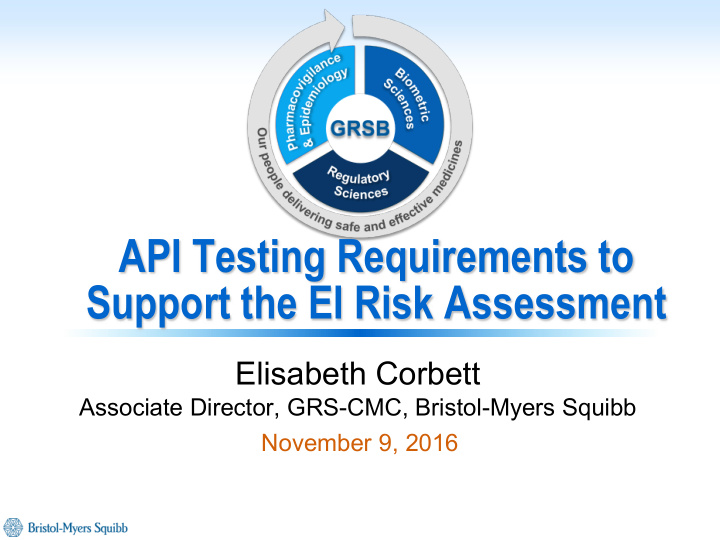 api testing requirements to support the ei risk assessment