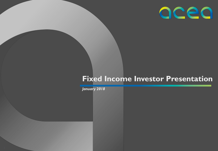 fixed income investor presentation