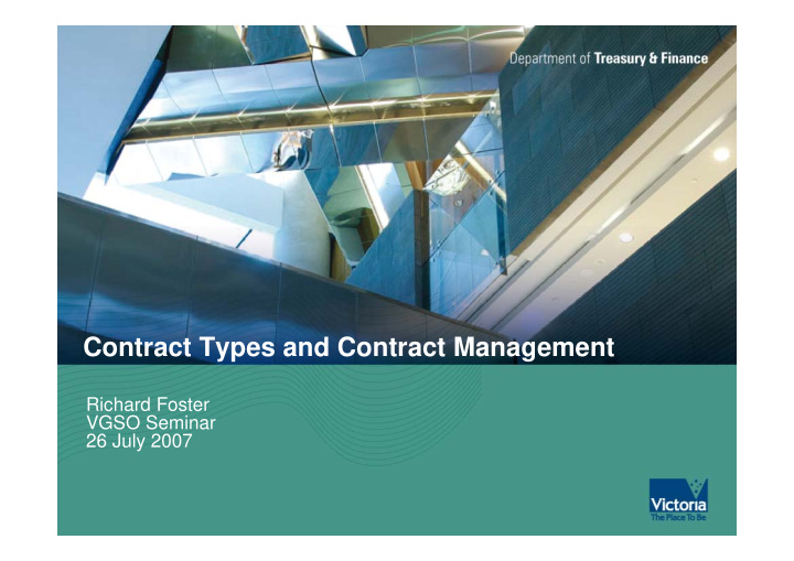 contract types and contract management