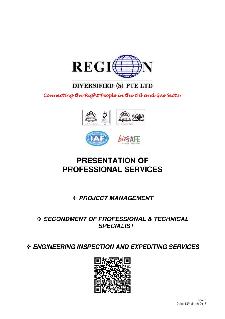 presentation of professional services