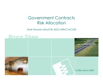 Bruce Shaw  CivilEx March 2009  Bruce Shaw Partnership    Irelands largest Cost Management