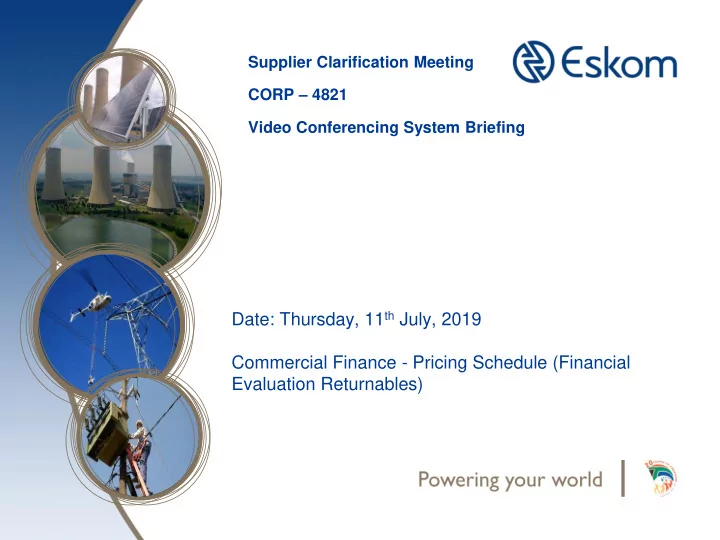 vi date thursday 11 th july 2019 commercial finance