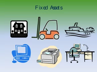 Fixe  d As  se  ts  Agenda  1. Auditors audit findings and recommendations on fixed  assets