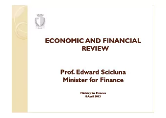 ECONOMIC AND FINANCIAL  ECONOMIC AND FINANCIAL  ECONOMIC AND FINANCIAL  ECONOMIC AND FINANCIAL