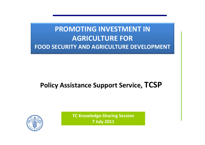 policy assistance support service tcsp