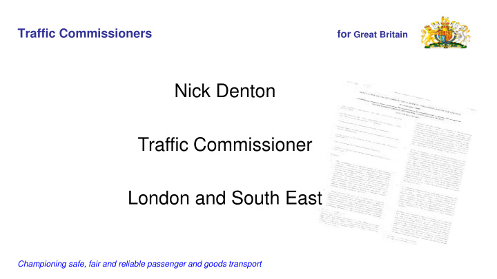 traffic commissioner