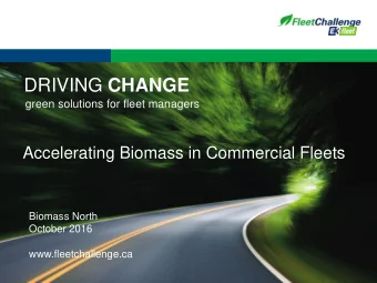 DRIVING CHANGE  green solutions for fleet managers  Tools for Green Fleet Management  Accelerating
