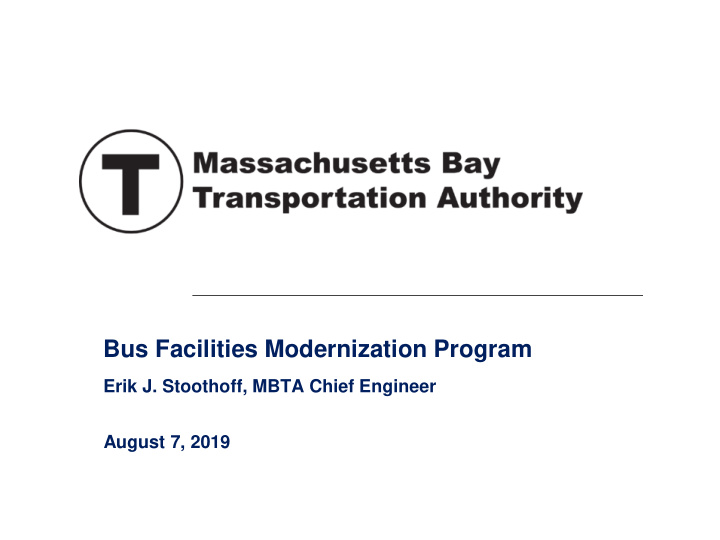 bus facilities modernization program