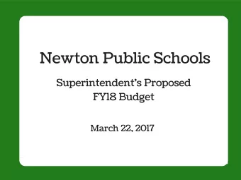 New ton Budget Pillars  Program  Class  Facilities  Student  Educational  Breadth  Sizes