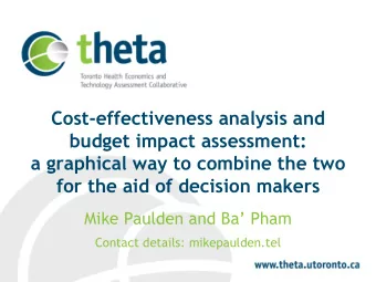 budget impact assessment:  a graphical way to combine the two for the aid of decision makers Mike