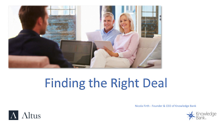 finding the right deal