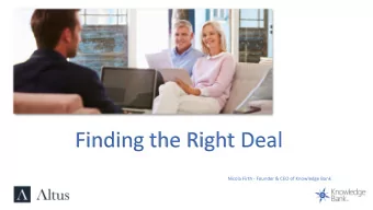 Finding the Right Deal  Nicola Firth - Founder &amp; CEO of Knowledge Bank  Blurred Lines