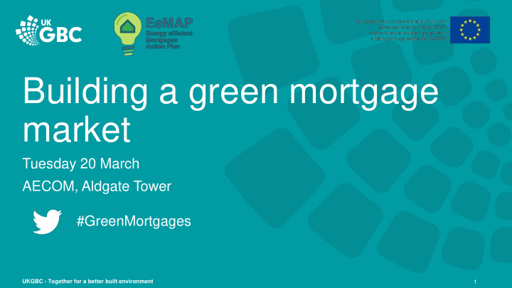 building a green mortgage market