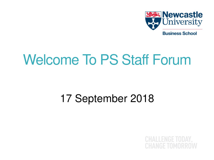 welcome to ps staff forum