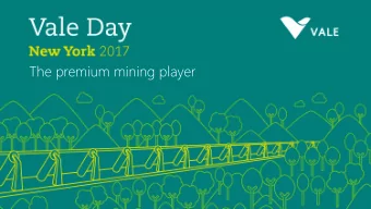The premium mining player  Disclaimer  This press release may include statements that present