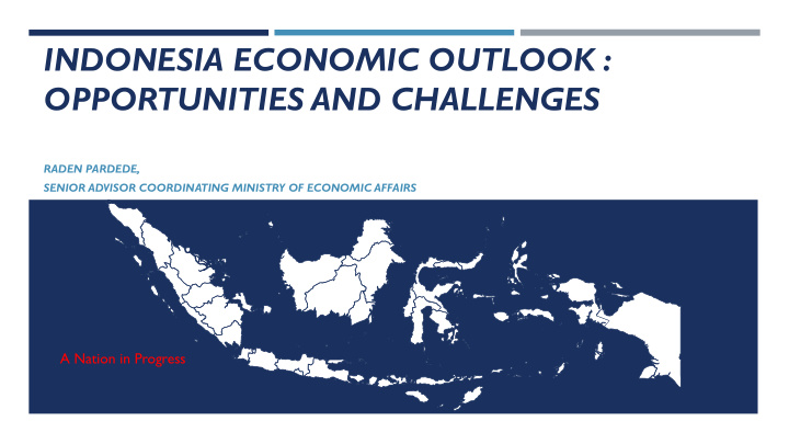 indonesia economic outlook opportunities and challenges