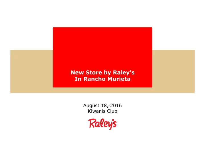 new store by raley s in rancho murieta