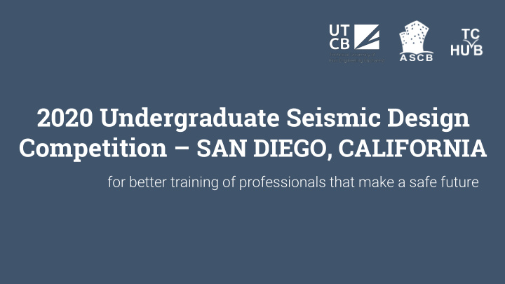 2020 undergraduate seismic design