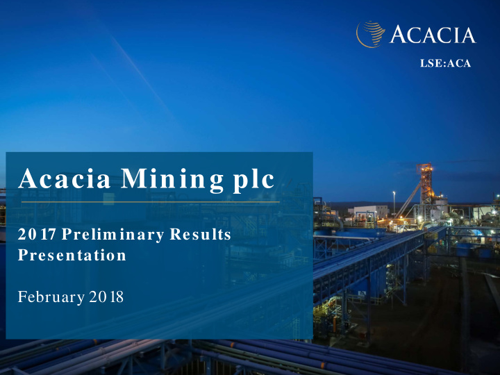 acacia mining plc