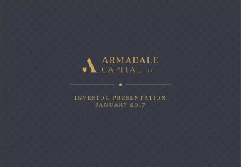 I N V E S T O R  P R E S E N T A T I O N  J A N U A R Y 2 0 1 7  DISCLAIMER  This presentation does
