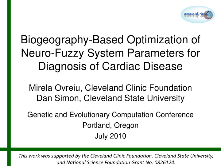 biogeography based optimization of neuro fuzzy system