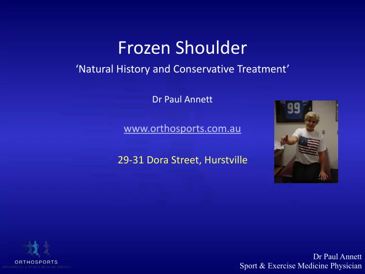 frozen shoulder