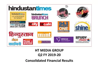 Consolidated Financial Results  1  Cautionary Statements  Certain statements in this presentation