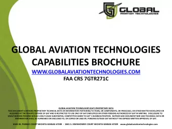 GLOBAL AVIATION TECHNOLOGIES  CAPABILITIES BROCHURE  WWW.GLOBALAVIATIONTECHNOLOGIES.COM  FAA CRS