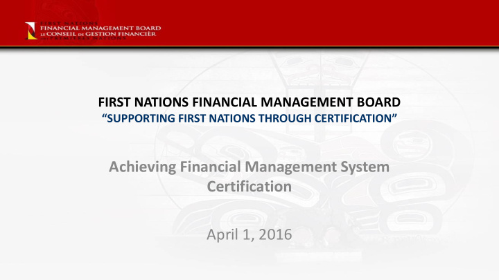 achieving financial management system certification april