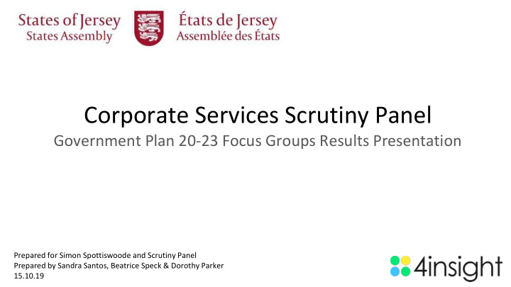 corporate services scrutiny panel