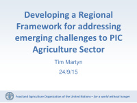 developing a regional framework for addressing emerging