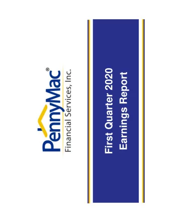 First Quarter 2020  Earnings Report  Forward-Looking Statements  This presentation contains