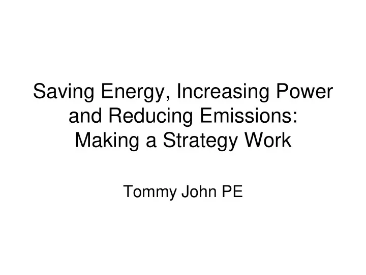 making a strategy work