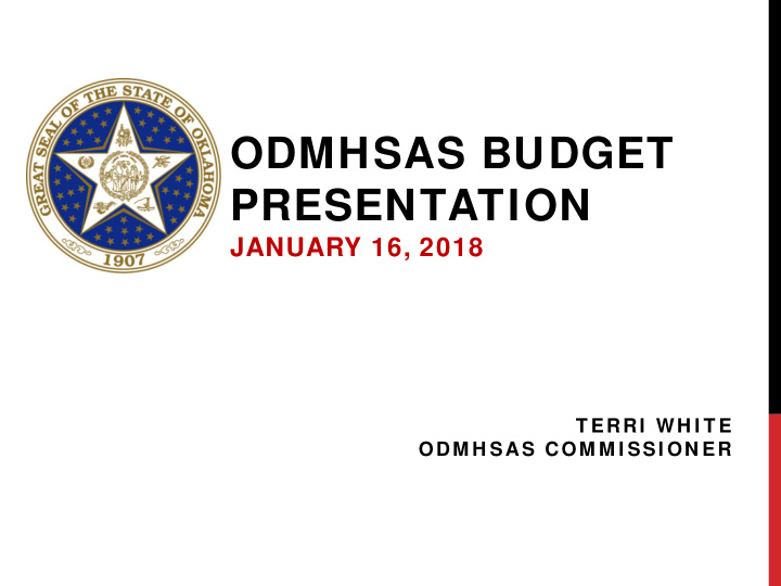 odmhsas budget presentation