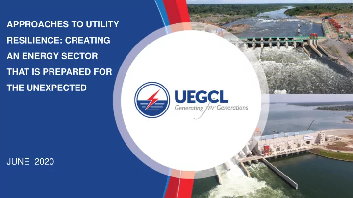 approaches to utility resilience creating an energy