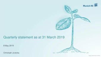 Quarterly statement as at 31 March 2019  8 May 2019  Christoph Jurecka  Image: AdobeStock/LuckyStep
